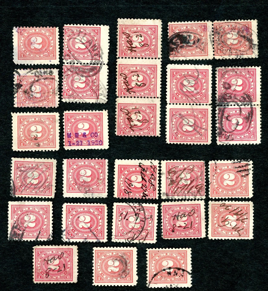 STAMP US SCOTT R229 "Numeral 2-Documentary" 2 CENT 1917 USED LOT - Image 1 of 1