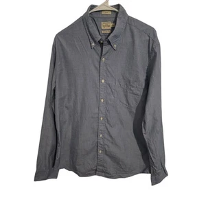 J.CREW Men Large Secret Wash Cotton Shirt 100s 2-Ply Yarns Button Up Slim blue - Picture 1 of 3