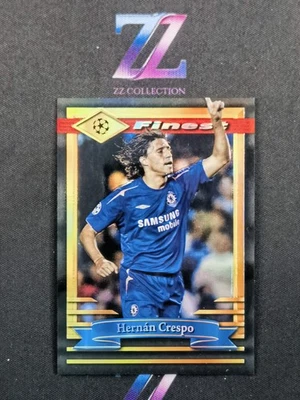 2022-23 Topps Finest Flashbacks UEFA Hernán Crespo 16/25 Black Refractor -LYQ - Image 1 of 2