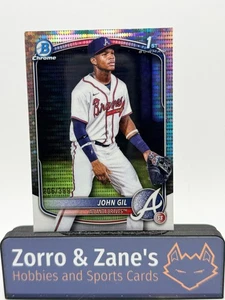 John Gil 2025 Bowman Chrome Prospects/399 Pulsar Refractor #BCP-172 Braves - Imagen 1 de 5