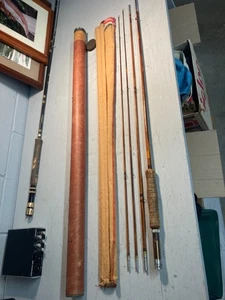 Vintage South Bend Model 59 Bamboo Fly Rod 9' 3-Pc w/2 Tips Sock & Case Excellen - Picture 1 of 14