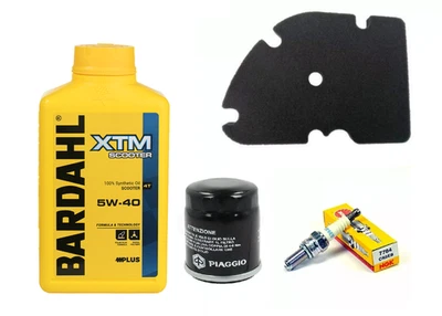 Kit Inspección Piaggio X8 125 2005/2006 Bardahl XTM 5W40 Filtro Aceite 1 Vela - Imagen 1 de 4