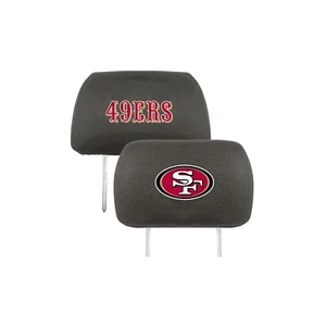 New NFL San Francisco 49ers Football Head Rest Covers Pair Embroidered - Bild 1 von 1