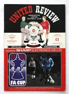 MANCHESTER UNITED v SOUTHAMPTON FA CUP 4th Rnd REPLAY 1991/92 5/2/1992 (Ref3818) - Picture 1 of 3
