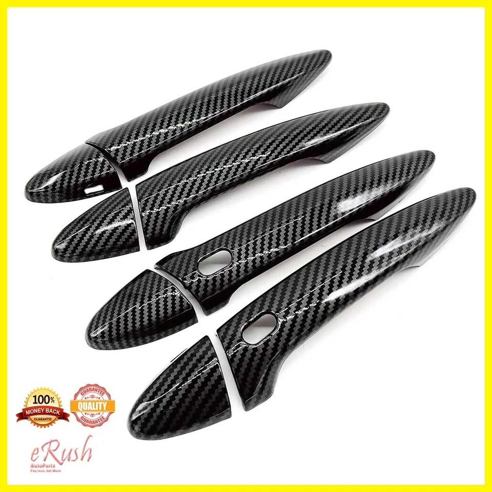 CARBON FIBER PRINT DOOR HANDLE COVER OVERLAY FIT 2006-2013 LEXUS IS250 IS350 ISF - Image 1 of 1