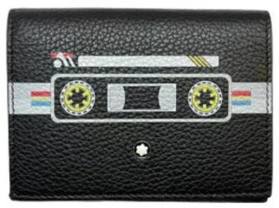 Estuche para tarjetas Montblanc plegable Portatarjetas Portatarjetas de visita Cinta de casete Negro Foto 1 de 4