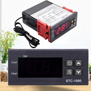 12V/110-220V STC-1000 LCD Digital Temperature Controller Thermostat with Sensor - Picture 1 of 8