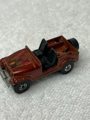 Jeep CJ-7 1981 Hot Wheels marrón con Eagle hecho en Malasia interior negro de colección Foto 1 de 4