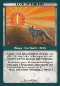 Luck of the Fox Battletech CCG CASI NUEVO RARO - Imagen 1 de 1