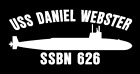 Uss Daniel Webster Ssbn 626 Silhouette Decal U S Navy Usn Military S002
