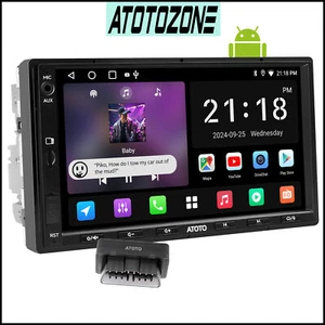 ATOTO 7" Doppel 2Din Autoradio Stereo Bluetooth FM USB TF AUX MP5 Player mit OBD - Bild 1 von 10