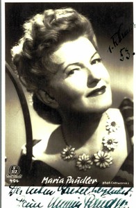 Maria Paudler Original Signature On Fbz Card No. 7698