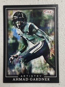 Awesome 2022 Sage High Number Football RC Ahmad Gardner Artistry ART-AG nm/mint