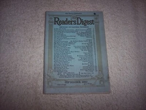 THE READERS DIGEST MAGAZINE SEPTEMBER 1937 #6 - Imagen 1 de 4