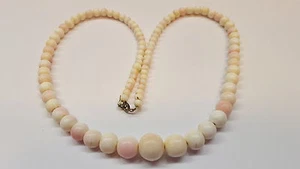 Collar de piel de ángel cadena cadena de coral collar de coral cierre 60 cm - Imagen 1 de 5
