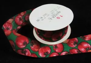 Band #10 Neu Vintage Nicole Tomatenmuster Blumen Handwerk 10 Yards Breite 1-3/8" - Bild 1 von 3