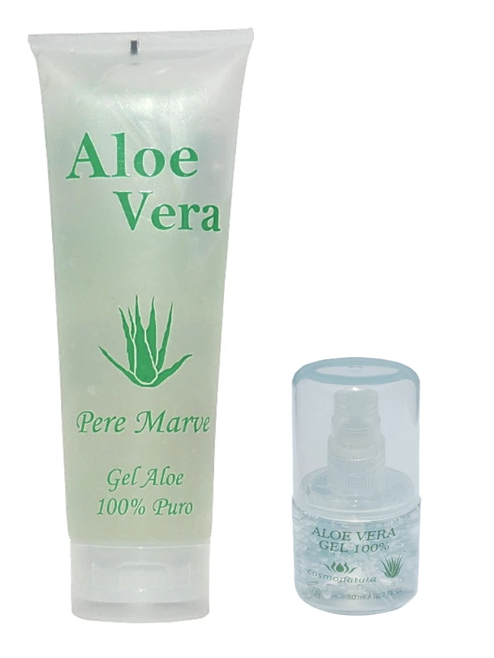 Aloe Vera Gel Feuchtigkeitspflege 100% Cosmonatura Pere Marve 250ml und 30ml Set