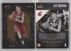 2016-17 Panini Black Gold Collegiate Gold Foil /49 Klay Thompson #70