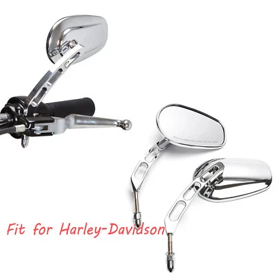 Espejos retrovisores para motocicleta aptos para Harley Davidson Super Glide Low Rider Street Foto 1 de 4