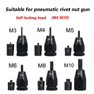 M3/4/5/6/8/10 Pneumatic Air Rivets Nut Gun Pull Setter Rivet Nut Self-lock Head - Picture 1 of 5