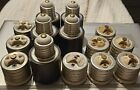 9 adaptateurs ampoules en porcelaine vintage 660w 250v aigle #332 & Leviton + 5 Cooper 