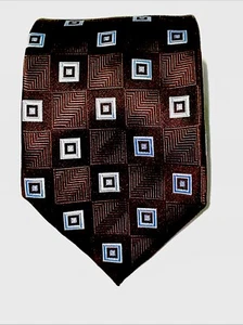 Donald J. Trump Signature Collection Tie Black Geometric Gold Accents Necktie - Picture 1 of 8