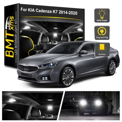 12PCS Interior LED Light Bulb Reverse License Plate For KIA Cadenza K7 2014-2020 - Imagem 1 de 4