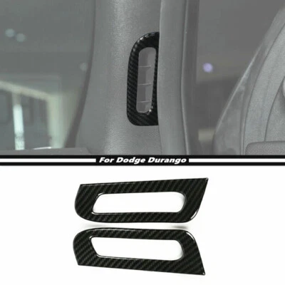 Cubierta de salida de ventilación de aire pilar A de fibra de carbono ABS para Dodge Durango 2011-2024 Foto 1 de 4