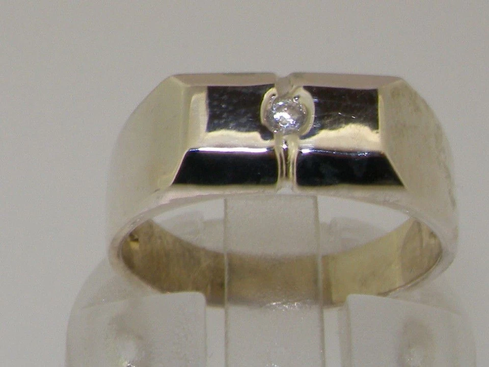 925 Sterling Silver Natural Diamond Womens Modern Ring - Sizes J to Z - Image 1 of 1