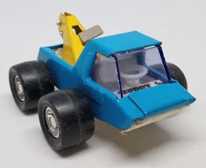 Vintage Buddy L Turquoise & Yellow Bulldog Wrecker Pressed Steel 4" 1970s Japan - Picture 1 of 6