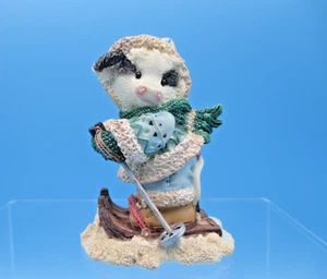 Mary's Moo Moos Kuh Figur Ski Moo später 1996 Januar Enesco Schnee Skifahren - Bild 1 von 7