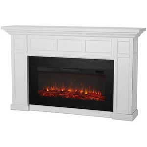 Real Flame Alcott Landscape Electric Wood Fireplace in White - Picture 1 of 24