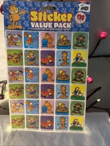 Garfield Sticker Value Pack 120 Stickers 4 Sheets Total New Vintage Y2K - Picture 1 of 2