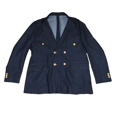 Abrigo deportivo de mezclilla artesanal Studiosuits para hombre 46R Foto 1 de 4