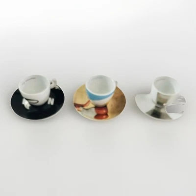Illy Art Collection Pistoletto, Steinbach, Abramovic Espresso Cups & Saucers - Image 1 of 4