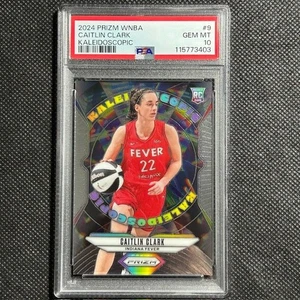 2024 PANINI PRIZM WNBA KALEIDOSCOPIC #9 CAITLIN CLARK ROOKIE RC PSA 10 GEM MINT - Foto 1 di 2