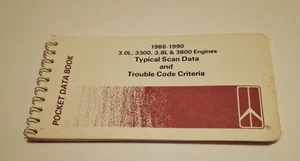 Pocket Data Book 1986 1989 3,0 L 3300 3,8L & 3800 Motoren Fehlercode Kriterien - Bild 1 von 14