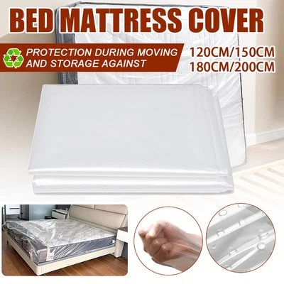 JIMBON Mattress Bag for Moving and Storage 3.2 Mil Queen King Thick Plastic Cover Home