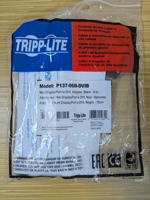 TRIPPLITE MINI DISPLAYPORT DVI - P13706NDVIB - 037332210609 - Image 1 of 2