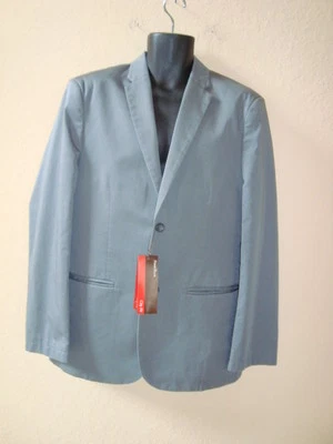 Nueva chaqueta blazer Perry Ellis para hombre gris calce urbano ligeramente cónica 2 botones 42 regular Foto 1 de 4