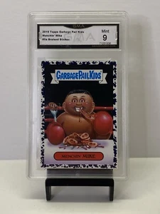 2019 Garbage Pail Kids #5a Munchin' Mike Bruised Parallel GMA 9 Mike Tyson - Picture 1 of 3