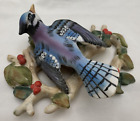 Napco Ceramic Porcelain Japan Blue Jay N3480 Bird Figure Sculpture Hand Painted