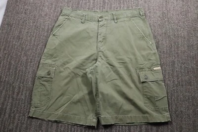 Lucky Brand Men's Canvas Cargo Shorts Military Grunge Skater 33x11 Army Green - Image 1 of 4