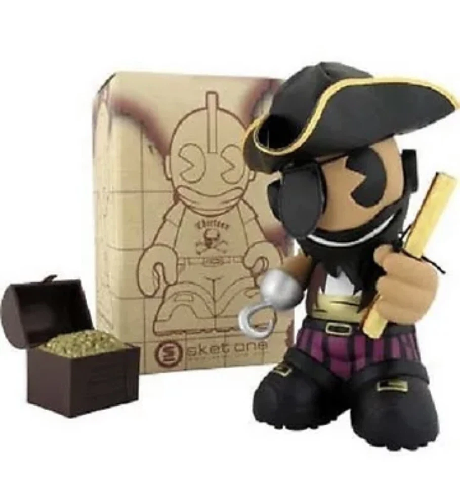 Kidrobot Sket One Blackbeard The Pirate Figure W/ Box 7” - Image 1 of 4