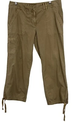 Tommy Bahama Mujer Caqui Carga Capri Corto Dobladillo Ajustable Talla 6 Nuevo Con Etiquetas Nuevo Foto 1 de 4
