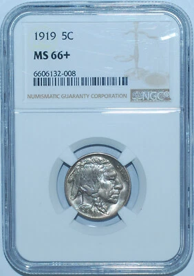 1919 NGC MS66+ Buffalo Nickel - Image 1 of 2