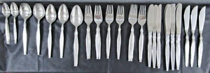 Vintage Stainless Steel Eetrite Flatware Set Peeress Handle Design 56 Piece - Picture 1 of 16