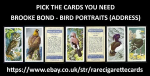 BROOKE BOND - BIRD PORTRAITS (ADDRESS) - PICK THE CARDS YOU NEED - Picture 1 of 101