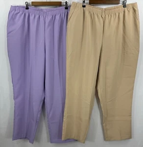 Blair Women's Elastic Waist Polyester Pull On Pants 22W Or  26W Inseam: 29" - Picture 1 of 16