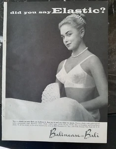 1956 women's Bali Balinease bra did you say elastic fashion folding fan ad - Picture 1 of 1